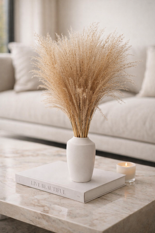 Natural Dried Reed Mini Pampas Grass – Decorative Vase Fillers