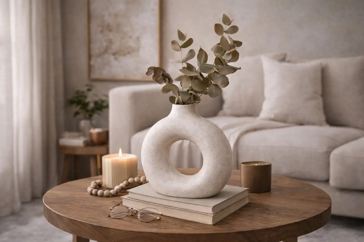 Modern Ceramic Donut Vase in Kenya | Minimalist Home Decor Nairobi & Mombasa