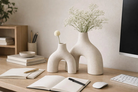 Modern Arch Ceramic Decorative Vases – Minimalist Home Decor Set