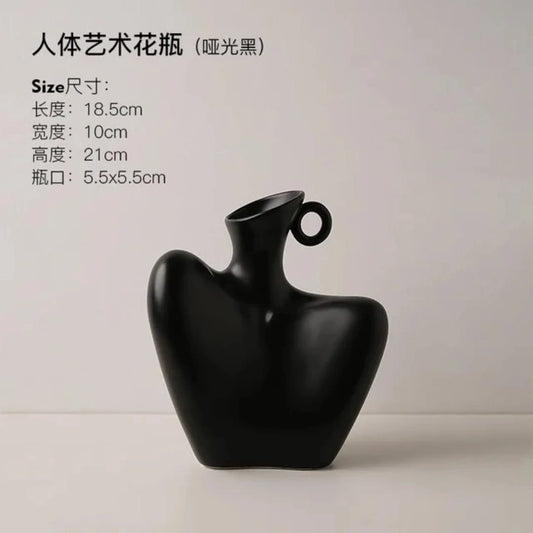 Abstract Human Body Ceramic Vase – Modern Artistic Home Decor