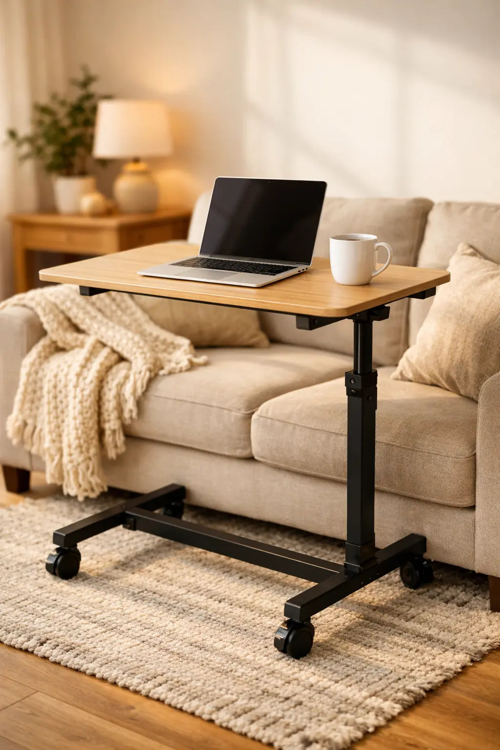 Adjustable Standing Desk with Wheels – Modern Mobile Work Desk