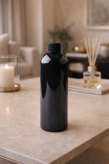 Black Diffuser Refill Bottle – Aromatherapy Fragrance Oil Container
