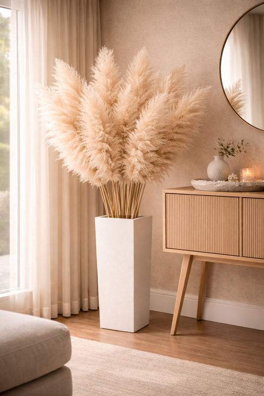 Fluffy Large Pampas Grass Decorative Stems