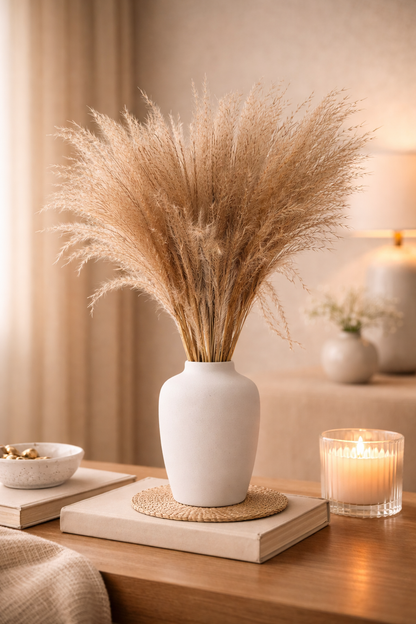 Natural Dried Reed Mini Pampas Grass – Decorative Vase Fillers