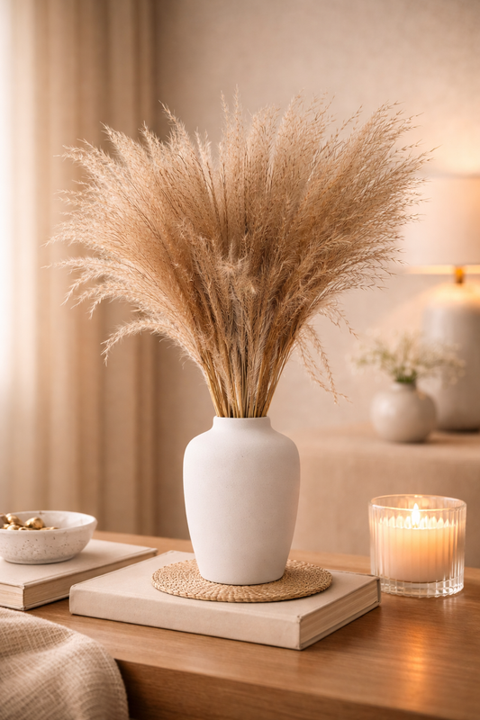 Natural Dried Reed Mini Pampas Grass – Decorative Vase Fillers
