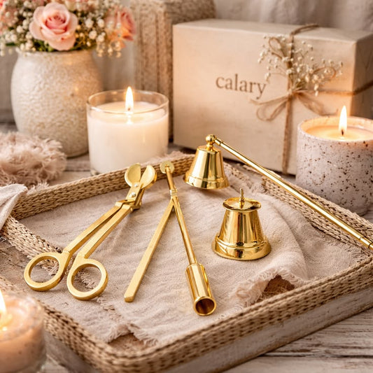 Luxury Candle Care Tool Set – Wick Trimmer, Snuffer & Dipper Kit