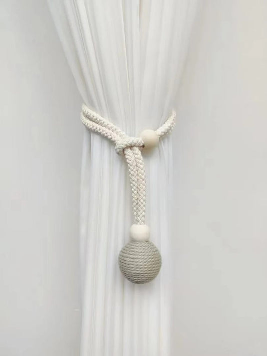 Boho Macrame Curtain Tieback – Elegant Rope Home Decor