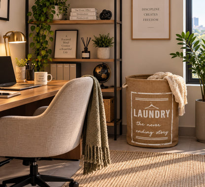 Large Fabric Laundry Basket with Handles – Stylish Home Storage