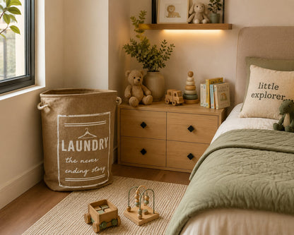 Large Fabric Laundry Basket with Handles – Stylish Home Storage