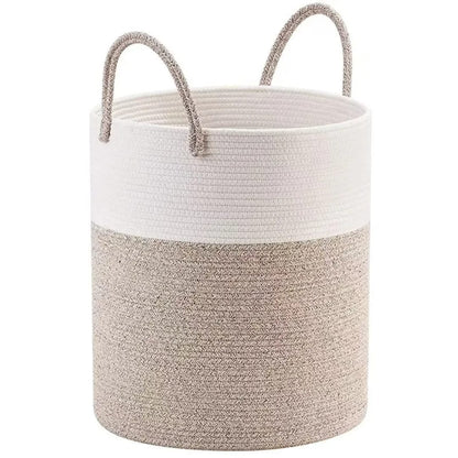 Modern Woven Laundry Basket with Handles – Neutral Home Storage