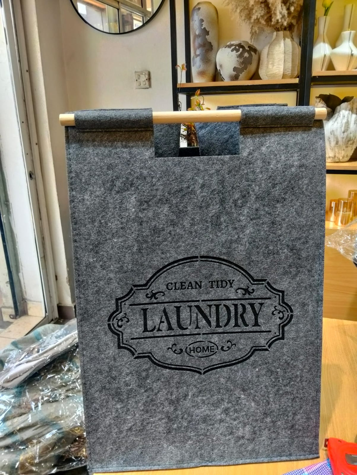 Large Foldable Fabric Laundry Hamper – Elegant Home Storage