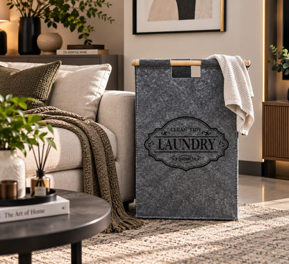 Large Foldable Fabric Laundry Hamper – Elegant Home Storage