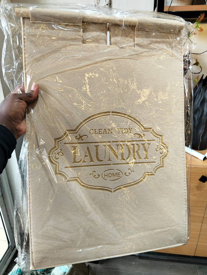 Large Foldable Fabric Laundry Hamper – Elegant Home Storage