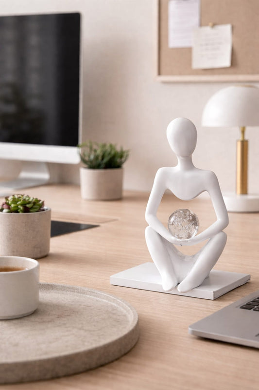 Modern Abstract Thinker Sculpture – Luxury Home Decor Accent