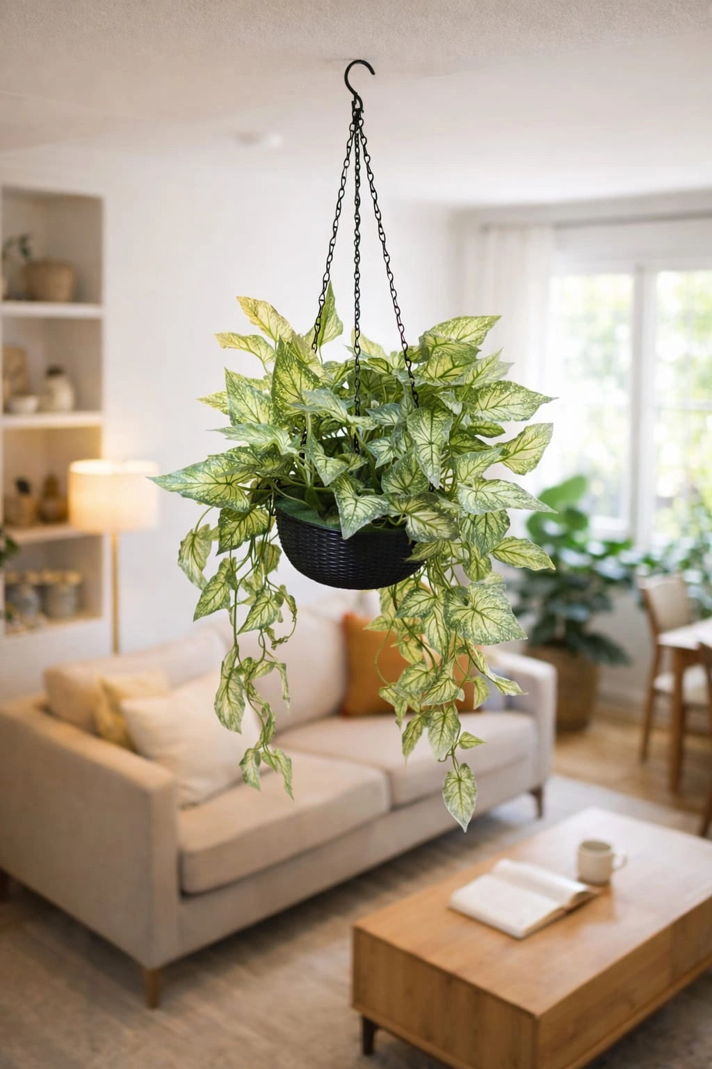 Artificial Hanging Plant with Decorative Vase – Modern Home Decor