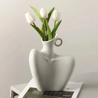 Abstract Human Body Ceramic Vase – Modern Artistic Home Decor