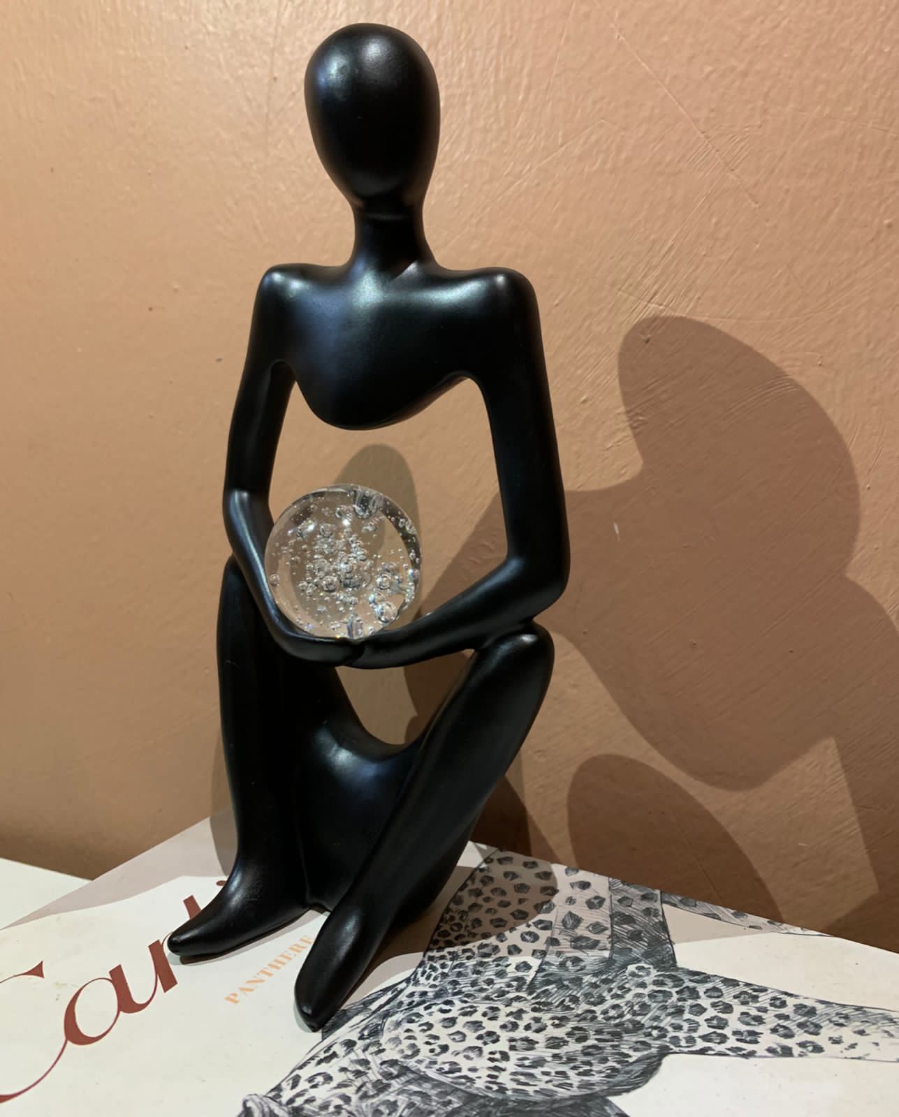 Modern Abstract Thinker Sculpture – Luxury Home Decor Accent