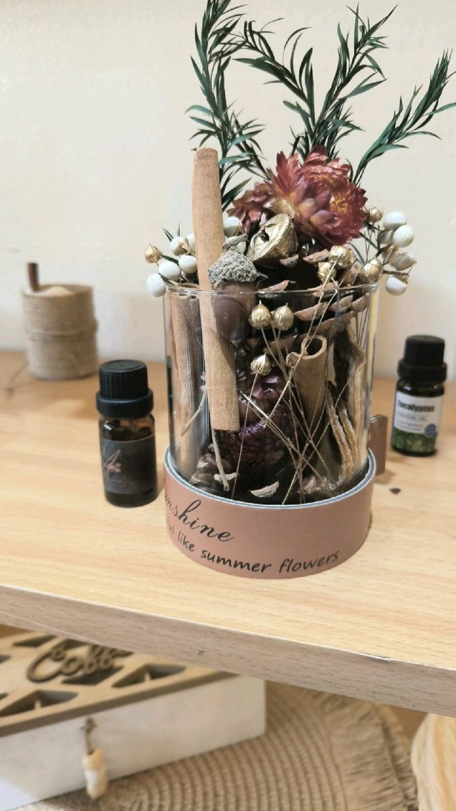 Dried Flower Aromatherapy Diffuser – Natural Botanical Home Fragrance