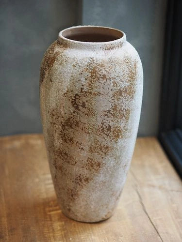 Textured Rustic Ceramic Vase – Modern Neutral Home Decor
