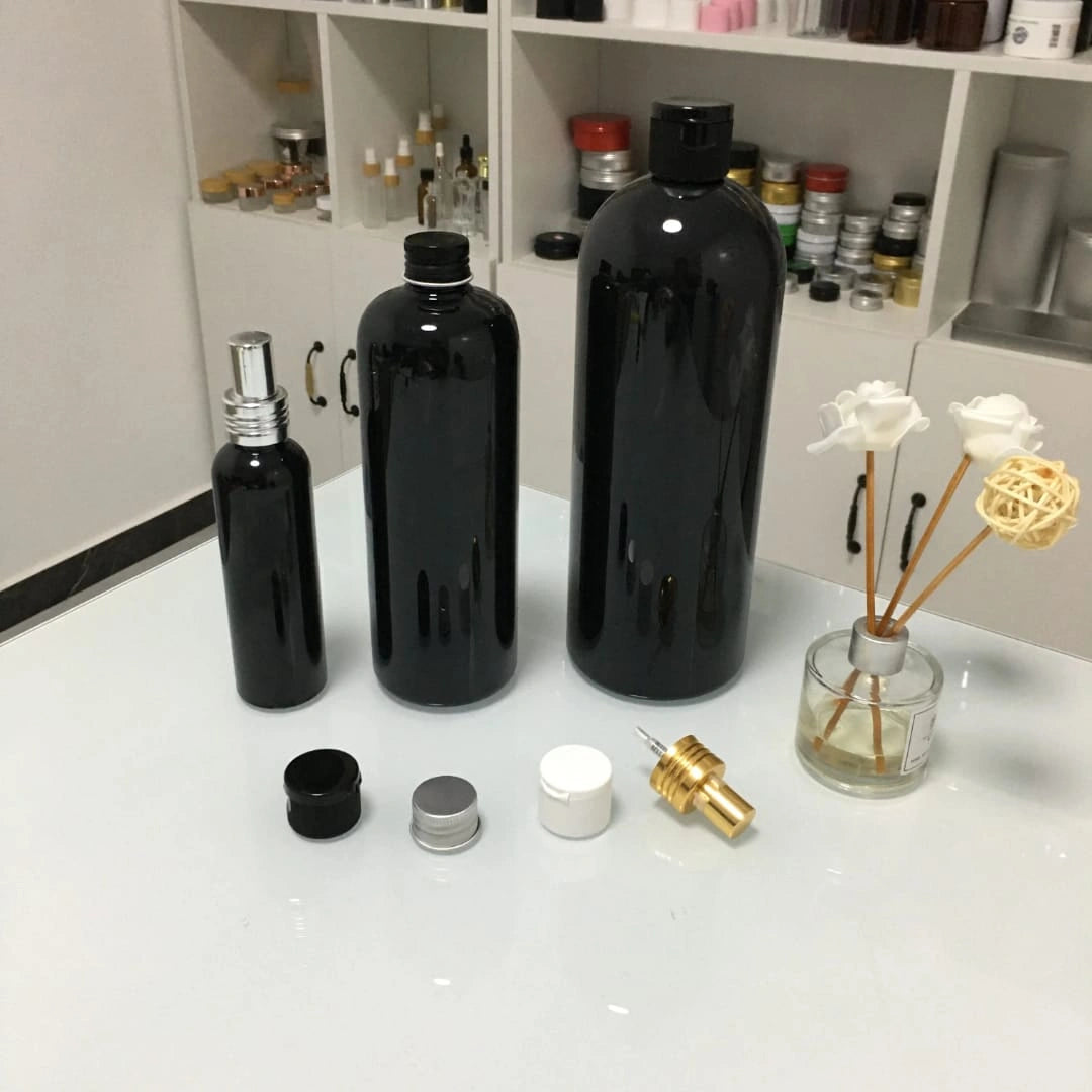 Black Diffuser Refill Bottle – Aromatherapy Fragrance Oil Container
