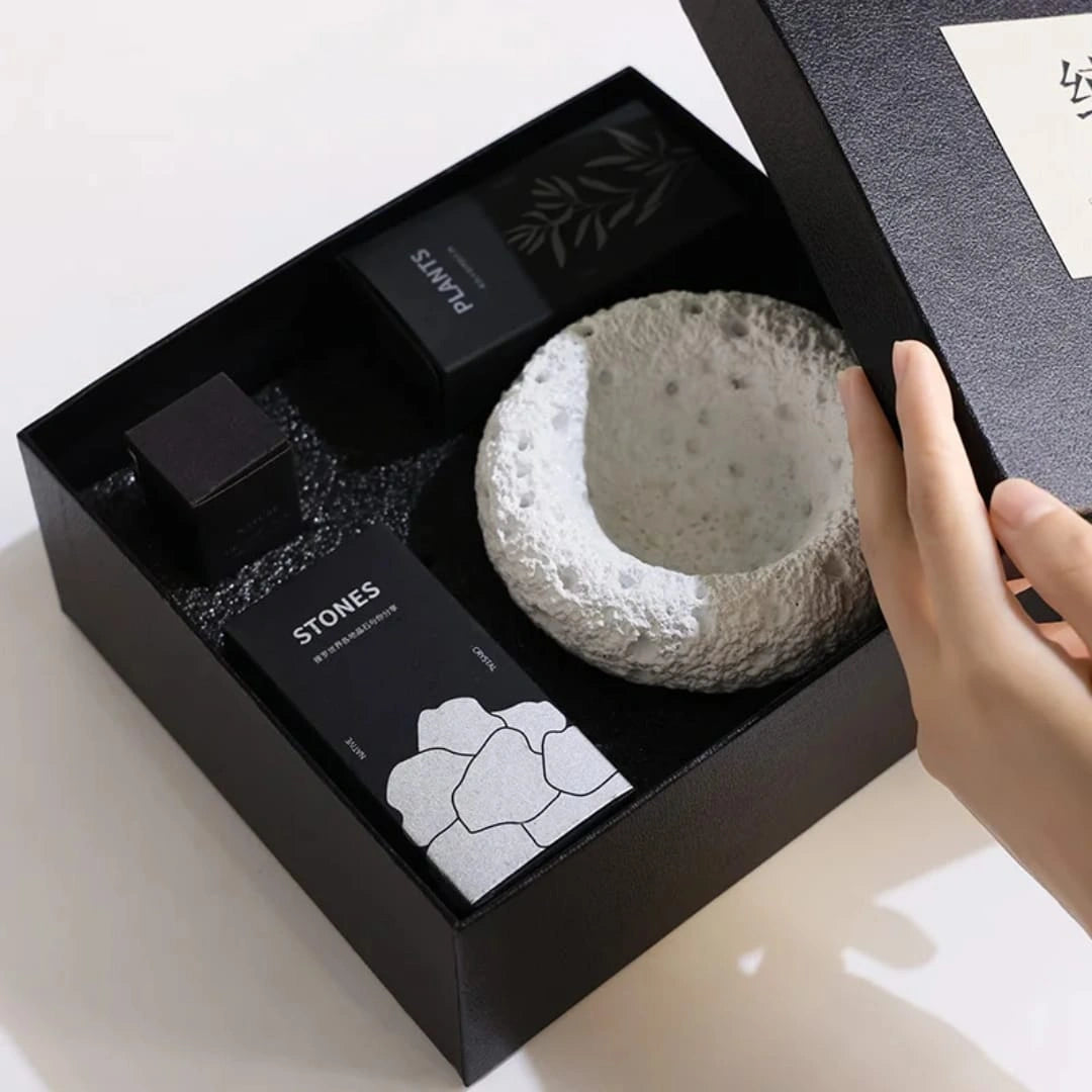 Mushroom Shaped Stone Essential Oil Diffuser – Decorative Gift Pack