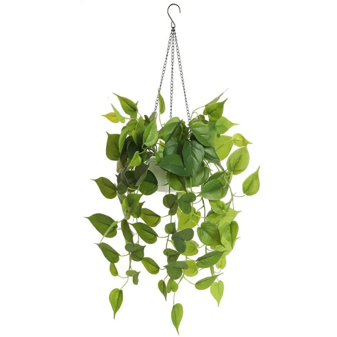 Artificial Hanging Plant with Decorative Vase – Modern Home Decor