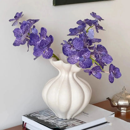 Modern Textured White Decorative Vase – Luxury Home Decor