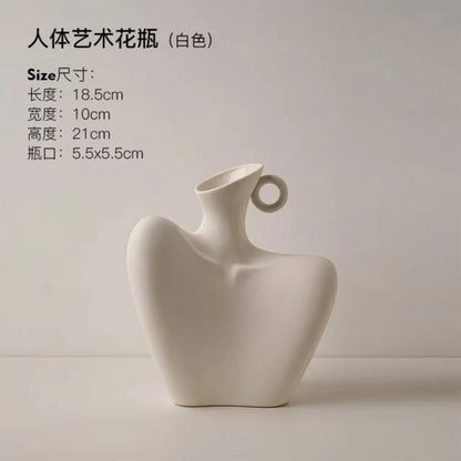 Abstract Human Body Ceramic Vase – Modern Artistic Home Decor