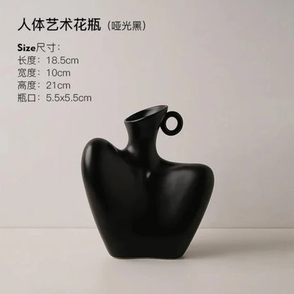 Abstract Human Body Ceramic Vase – Modern Artistic Home Decor
