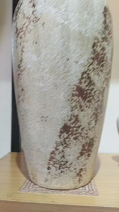 Textured Rustic Ceramic Vase – Modern Neutral Home Decor