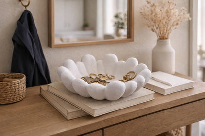 Modern Sculptural Pebble Decorative Bowl – Minimalist Centerpiece Tray
