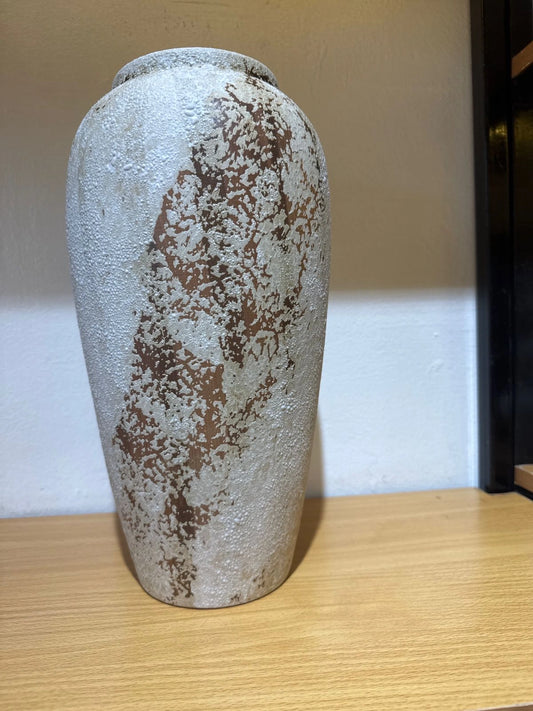 Textured Rustic Ceramic Vase – Modern Neutral Home Decor