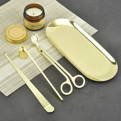 Luxury Candle Care Tool Set – Wick Trimmer, Snuffer & Dipper Kit